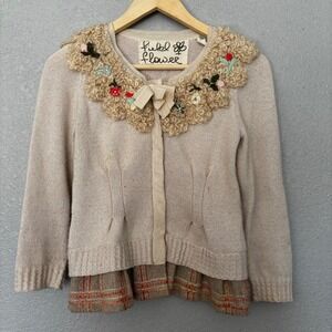 Anthropology Field Flower 1st Pick Cardigan XS Boho Fairy Wool Blend Romantic